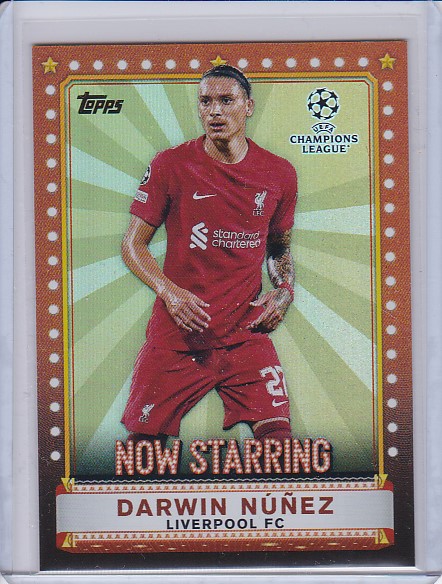 Darwin Nunez Liverpool Topps UEFA Club Competitions 2022/23 Now Starring /50 #NS-08
