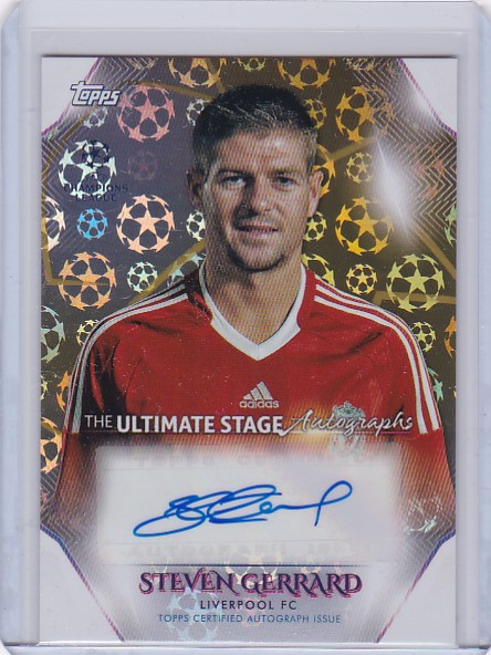 Steven Gerrard Liverpool Topps UEFA Club Competitions 2022/23 The Ultimate Stage Autographs /50 #US-SG