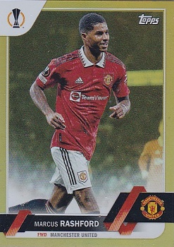 Marcus Rashford Manchester United Topps UEFA Club Competitions 2022/23 Gold Foil /50 #7