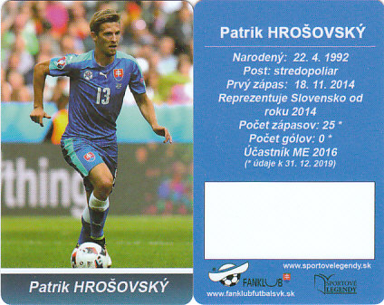 Patrik Hrosovsky Slovensko Fanklub slovenskej reprezentacie #14