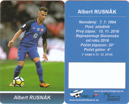 Albert Rusnak Slovensko Fanklub slovenskej reprezentacie #37