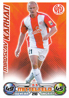 Miroslav Karhan 1. FSV Mainz 05 2009/10 Topps MA Bundesliga #210