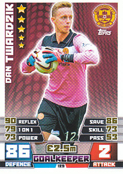 Dan Twardzik Motherwell 2014/15 Topps Match Attax SPFL #129