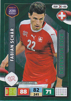 Fabian Schar Switzerland Panini Road to 2018 World Cup Defensive Rock #SUI05