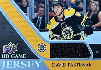 David Pastrnak Boston Bruins Upper Deck 2020/21 Series 1 UD Game Jersey #GJ-DP