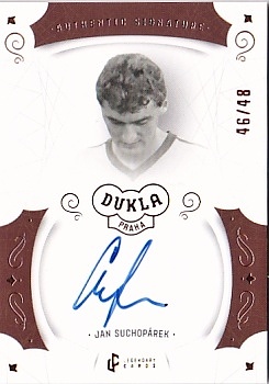Jan Suchoparek Dukla Praha Bravo Dukla Legendary Cards Authentic Signature Orange /48 #AS-SUJ