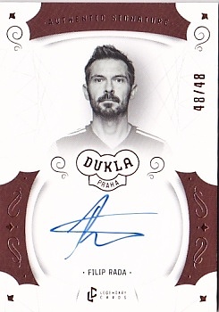 Filip Rada Dukla Praha Bravo Dukla Legendary Cards Authentic Signature Orange /48 #AS-RAF