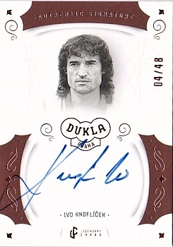 Ivo Knoflicek Dukla Praha Bravo Dukla Legendary Cards Authentic Signature Orange /48 #AS-KNI