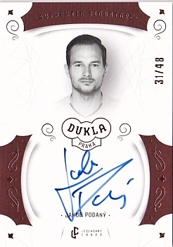 Jakub Podany Dukla Praha Bravo Dukla Legendary Cards Authentic Signature Orange /48 #AS-POJ