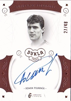 Roman Pivarnik Dukla Praha Bravo Dukla Legendary Cards Authentic Signature Orange /48 #AS-PIR