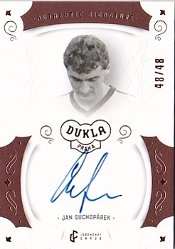 Jan Suchoparek Dukla Praha Bravo Dukla Legendary Cards Authentic Signature Orange /48 #AS-SUJ