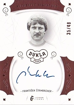 Frantisek Stambacher Dukla Praha Bravo Dukla Legendary Cards Authentic Signature Orange /48 #AS-STF