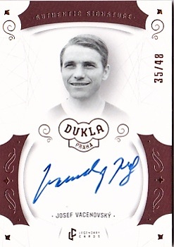 Josef Vacenovsky Dukla Praha Bravo Dukla Legendary Cards Authentic Signature Orange /48 #AS-VAJ