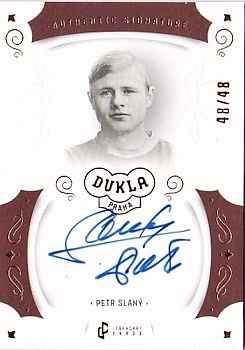 Petr Slany Dukla Praha Bravo Dukla Legendary Cards Authentic Signature Orange /48 #AS-SLP