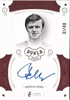 Jaroslav Bendl Dukla Praha Bravo Dukla Legendary Cards Authentic Signature Orange /48 #AS-BEJ