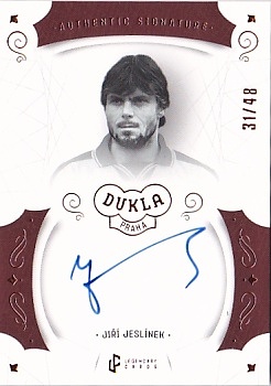 Jiri Jeslinek Dukla Praha Bravo Dukla Legendary Cards Authentic Signature Orange /48 #AS-JEI