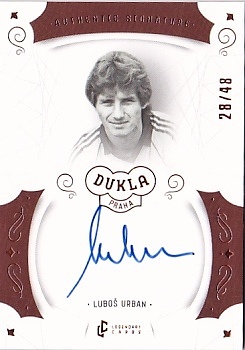 Lubos Urban Dukla Praha Bravo Dukla Legendary Cards Authentic Signature Orange /48 #AS-URL