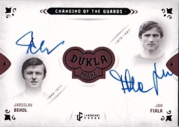 Jaroslav Bendl Jan Fiala Dukla Praha Bravo Dukla Legendary Cards Changing of the Guards Black /2 #CG-3
