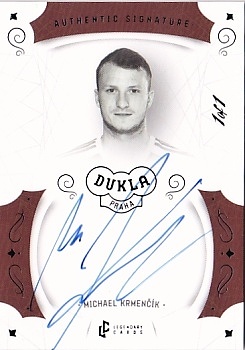 Michael Krmencik Dukla Praha Bravo Dukla Legendary Cards Authentic Signature Black 1/1 #AS-KRM
