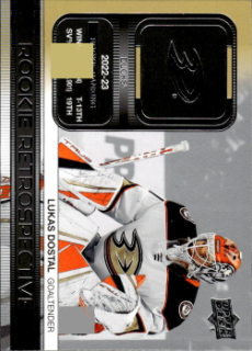 Lukas Dostal Anaheim Ducks Upper Deck 2023/24 Series 1 Rookie Retrospective #RR-3