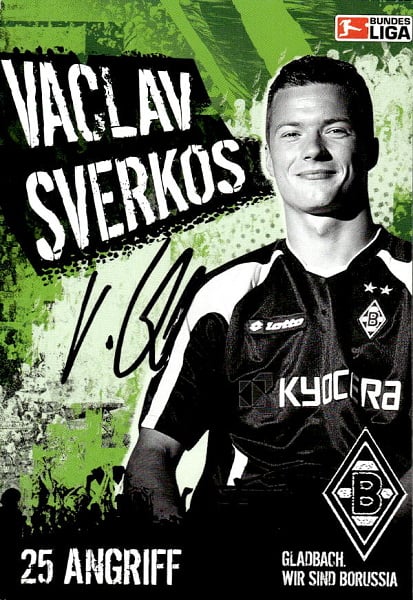 Vaclav Sverkos Borussia Monchengladbach 2005/06 Podpisova karta autogram