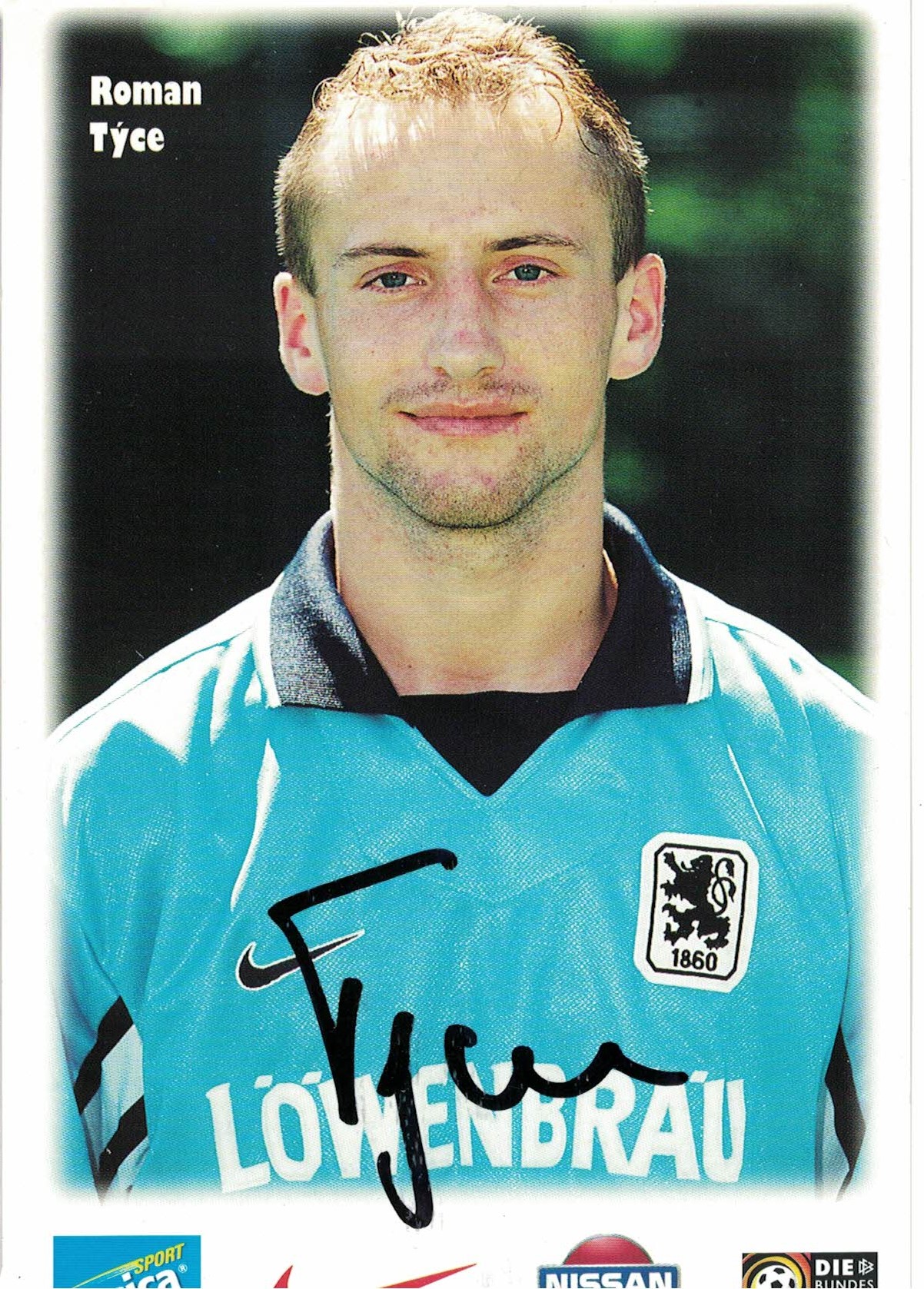 Roman Tyce TSV 1860 Munchen 1998/99 Podpisova karta autogram