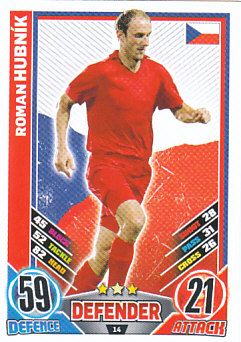 Roman Hubnik Czech Republic England EURO 2012 Match Attax  #14