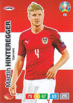 Martin Hinteregger Austria Panini UEFA EURO 2020#033