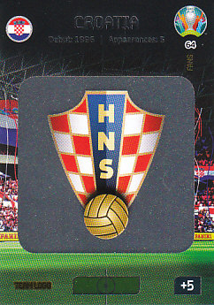 Team Logo Croatia Panini UEFA EURO 2020 FANS - Team Logo #064