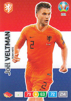 Joel Veltman Netherlands Panini UEFA EURO 2020#231