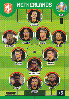 Line-Up Netherlands Panini UEFA EURO 2020 FANS - Line-up #243