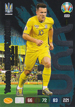 Yevhen Konoplyanka Ukraine Panini UEFA EURO 2020 FANS - Fans' Favourite #355