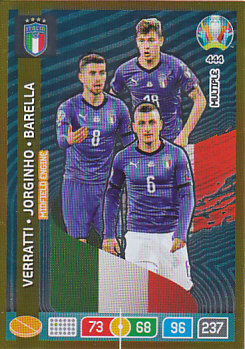Verratti Jorginho Barella Italy Panini UEFA EURO 2020 MULTIPLE#444