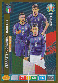 Verratti Jorginho Barella Italy Panini UEFA EURO 2020 MULTIPLE#444