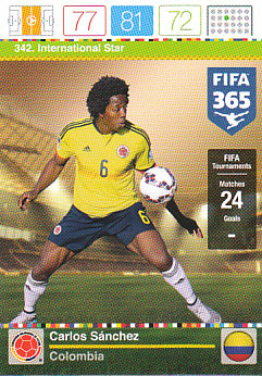 Carlos Sanchez Colombia 2015 FIFA 365 International Star #342