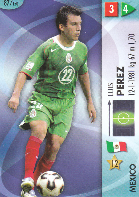 Luis Perez Mexico Panini World Cup 2006 #87