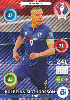 Kolbeinn Sigthorsson Iceland Panini UEFA EURO 2016 #164