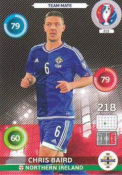 Chris Baird Northern Ireland Panini UEFA EURO 2016 #212