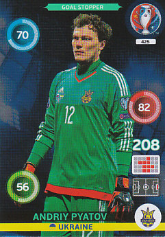 Andriy Pyatov Ukraine Panini UEFA EURO 2016 Goal Stopper #425