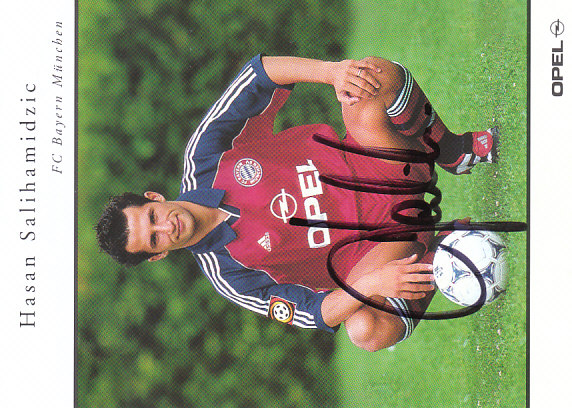 Hasan Salihamidzic FC Bayern Mnichov 2000/01 Podpisova karta Autogram