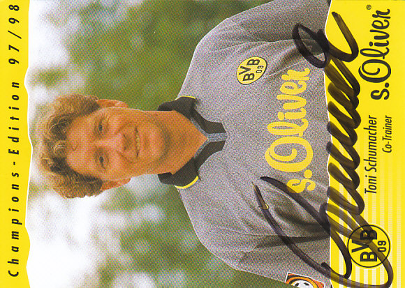 Toni Schumacher Borussia Dortmund 1997/98 Podpisova karta Autogram