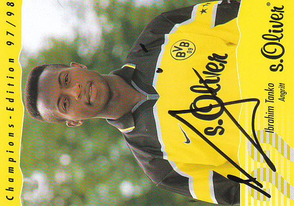 Ibrahim Tanko Borussia Dortmund 1997/98 Podpisova karta Autogram
