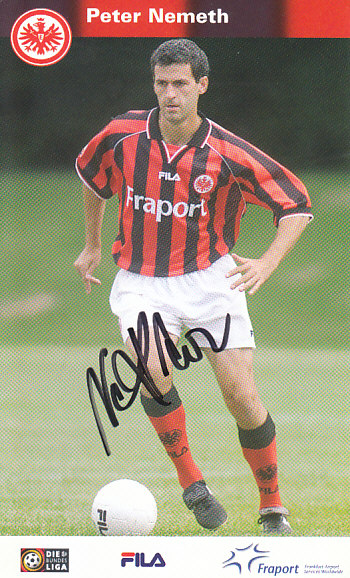 Peter Nemeth Eintracht Frankfurt 2001/02 Podpisova karta autogram
