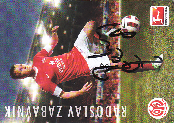 Radoslav Zabavnik 1. FSV Mainz 05 2012/13 Podpisova karta autogram