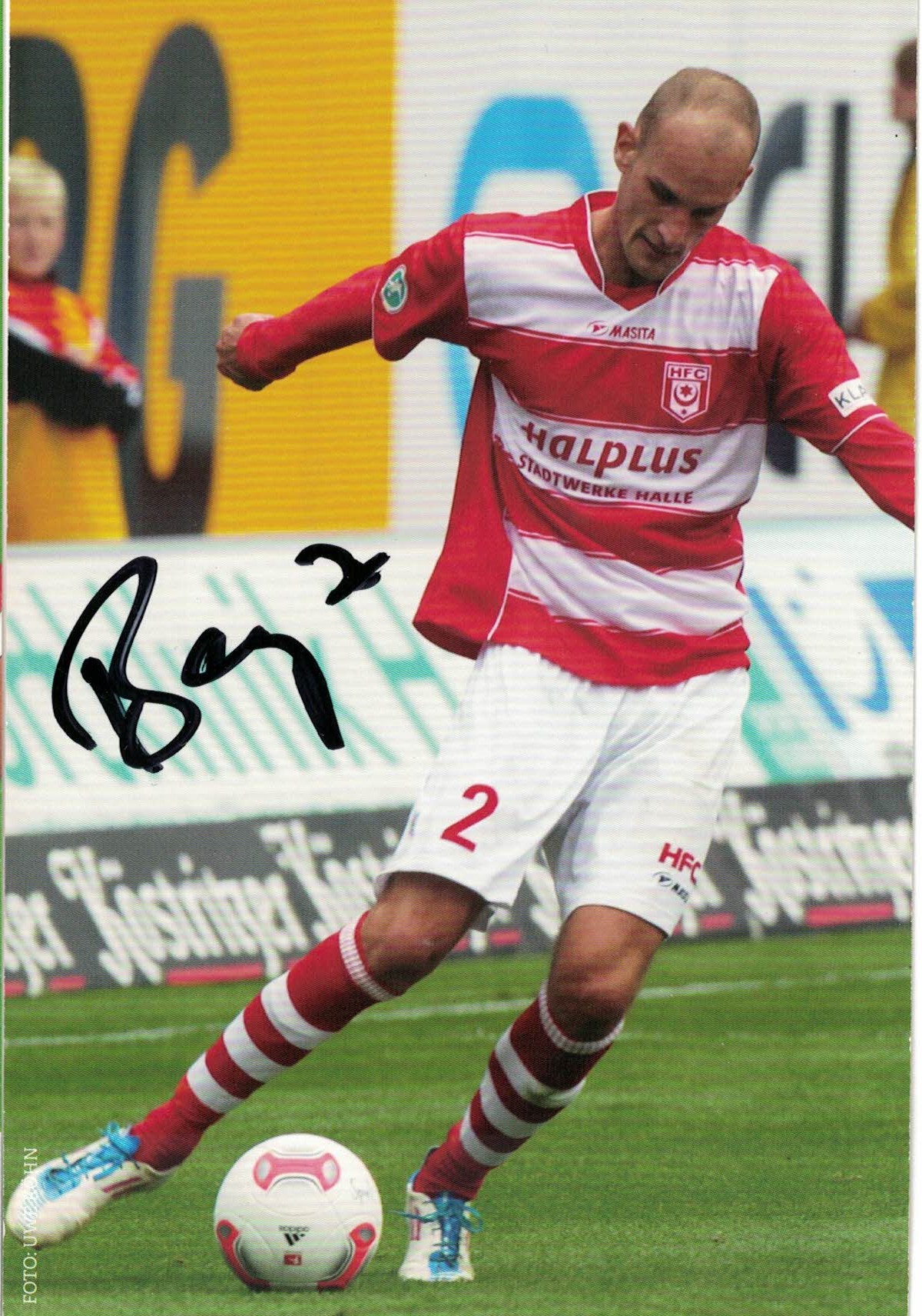 Jan Benes FC Halle 2012/13 Podpisova karta autogram