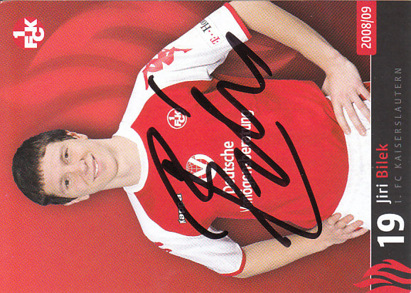 Jiri Bilek 1. FC Kaiserslautern 2008/09 Podpisova karta autogram
