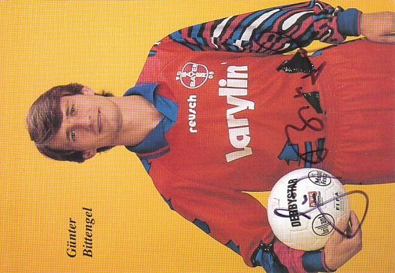 Gunter Bittengel Bayer 05 Uerdingen 1994/95 Podpisova karta autogram