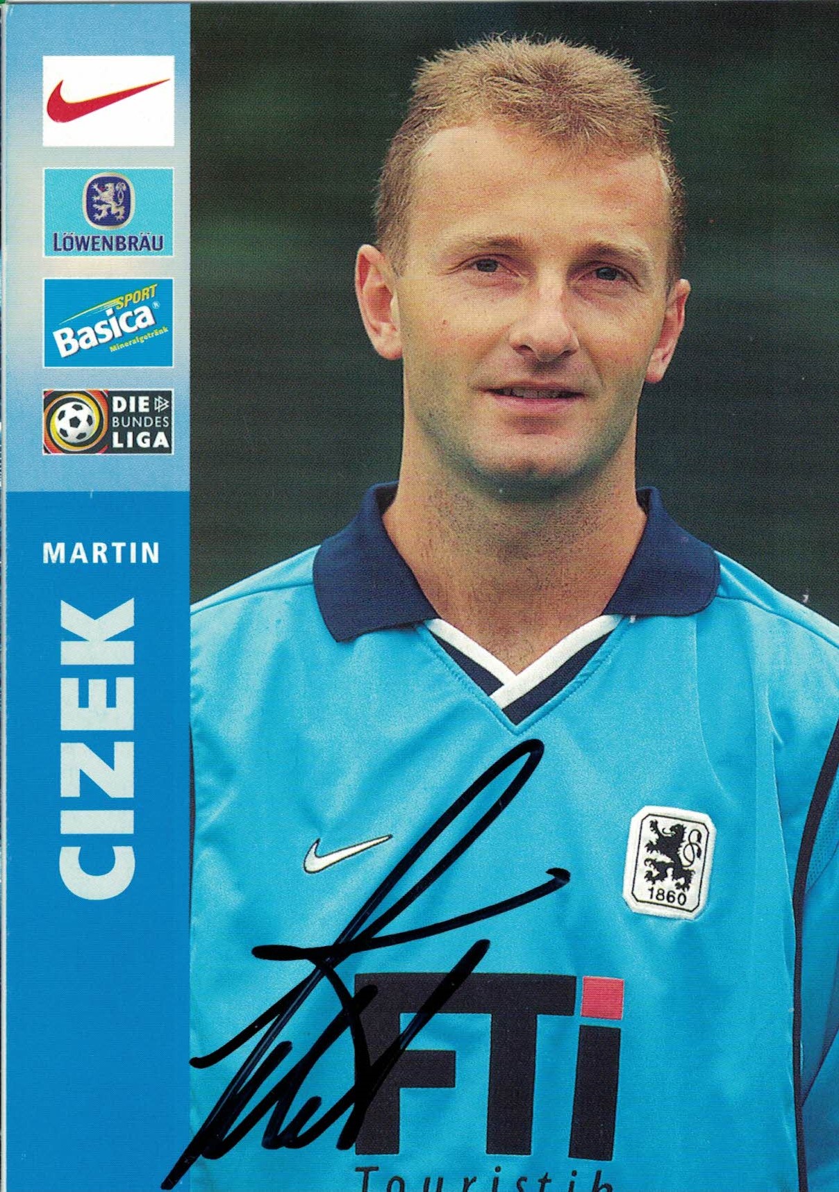 Martin Cizek TSV 1860 Munchen 1999/00 Podpisova karta autogram