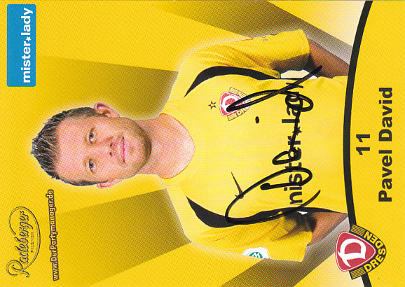 Pavel David Dynamo Dresden 2007/08 Podpisova karta autogram