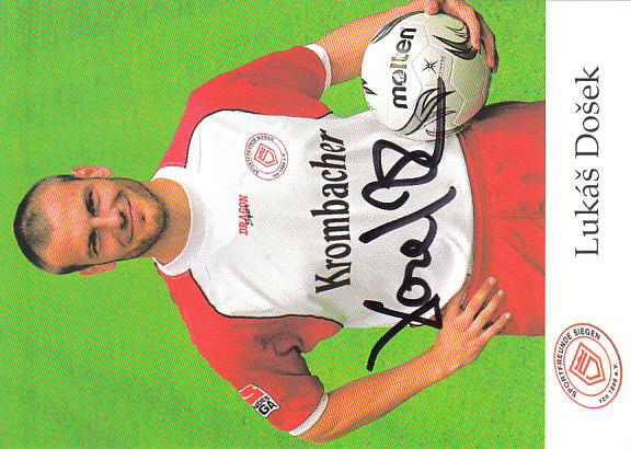 Lukas Dosek Sportfreunde Siegen 2005/06 Podpisova karta autogram